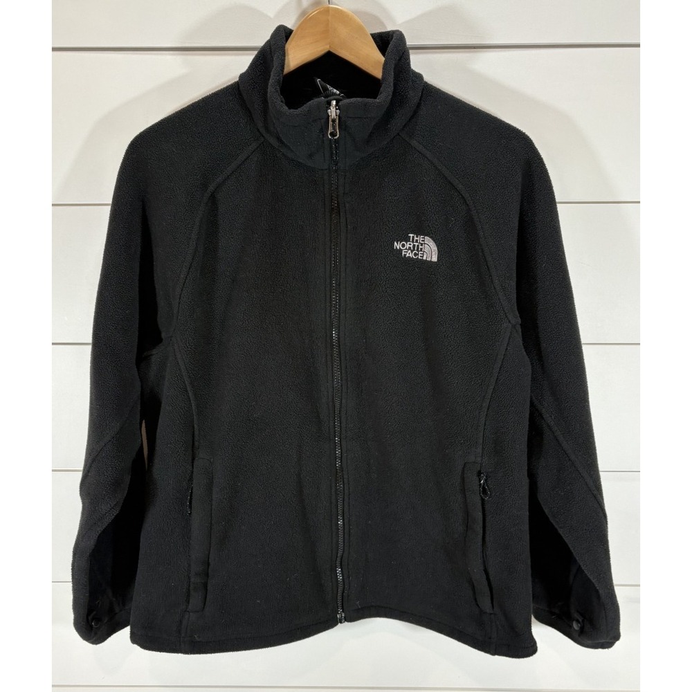 THE NORTH FACE Jacket Men's Medium M Black Low Pile Fleece Zip Winter Outdoors